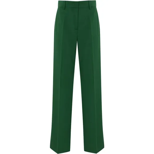 Grüne Wollstretch-Hose , Damen, Größe: XS - Max Mara Weekend - Modalova