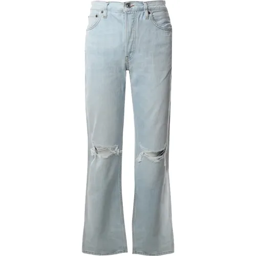 Lockere Jeans mit hoher Taille und geradem Bein , Damen, Größe: W27 - Re/Done - Modalova