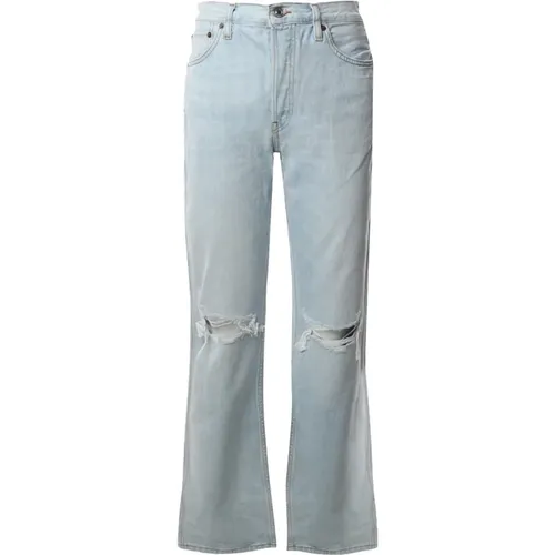 Lockere Jeans mit hoher Taille und geradem Bein , Damen, Größe: W28 - Re/Done - Modalova