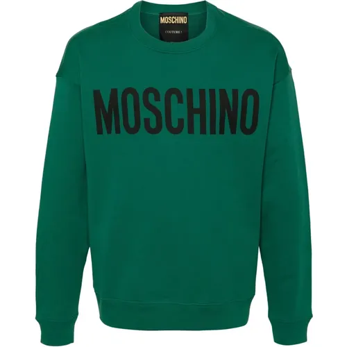 Sweatshirts, male, , Size: L Classic Logo Sweater - Moschino - Modalova