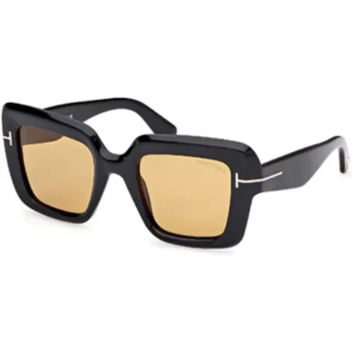 Sunglasses, unisex, , Size: ONE SIZE Elegant Black Sunglasses with Style Ft1157 - Tom Ford - Modalova