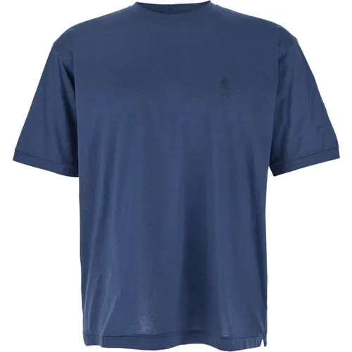 T-Shirts, male, , Size: 2XL Crewneck T-shirt With Logo Embroidery - C.P. Company - Modalova