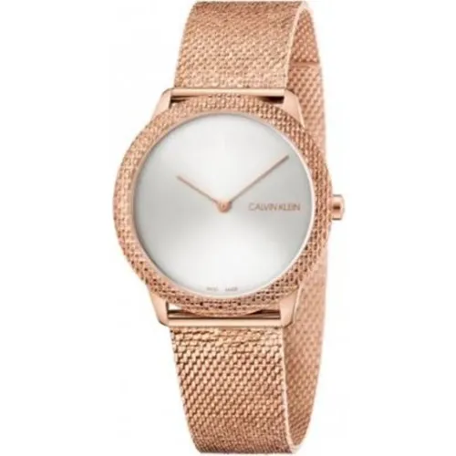 Minimal Quartz Watch - White Dial, Rose Gold Tone , female, Sizes: ONE SIZE - Calvin Klein - Modalova