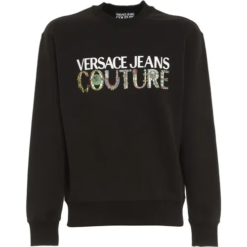 Logo Printed Sweatshirt , male, Sizes: M, XL, L, S - Versace Jeans Couture - Modalova