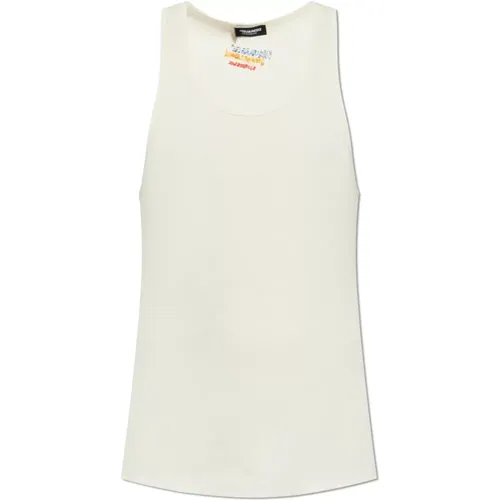 Sleeveless Tops, male, , Size: XL Sleeveless T-shirt - Dsquared2 - Modalova