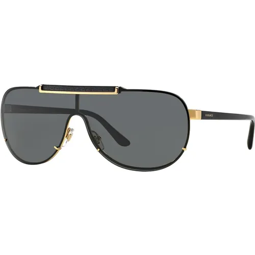 Gold/Dunkelgrau Sonnenbrille - Versace - Modalova