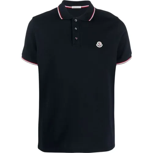 RWB Stripe Polo Navy , male, Sizes: 3XL, S, 2XL, XL, L, M - Moncler - Modalova