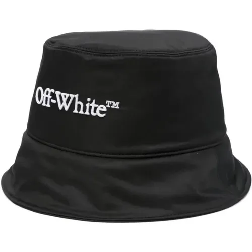 Hats, male, , Size: M and White Bookish Bucket Hat - Off White - Modalova