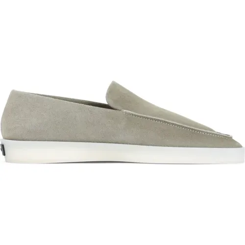 Grey Leather Sneakers Elevate Style , male, Sizes: 9 UK, 10 UK, 11 UK - Fear Of God - Modalova