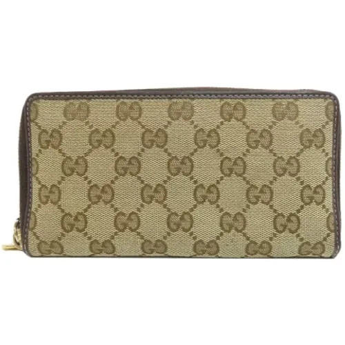 Pre-owned Wallets, female, , Size: ONE SIZE Pre-owned Canvas wallets - Gucci Vintage - Modalova