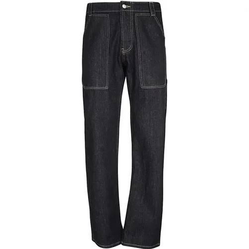 Baumwolljeans mit Kontrastnähten , Herren, Größe: L - alexander mcqueen - Modalova