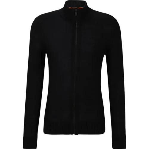 Schwarzer Zip Pullover Avac für Männer - Hugo Boss - Modalova