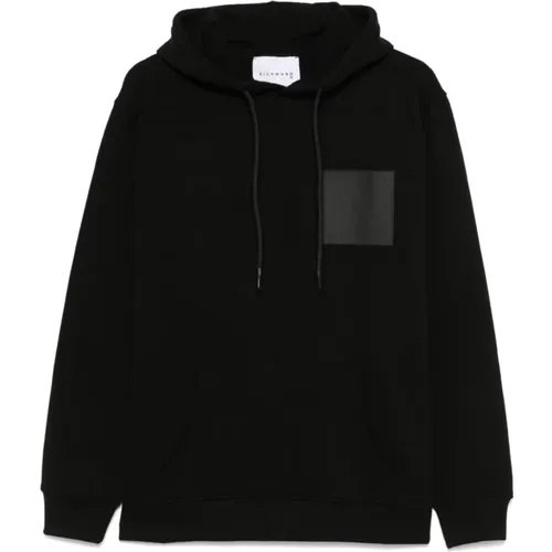 Schwarzer Pullover mit Logopatch , Herren, Größe: M - John Richmond - Modalova