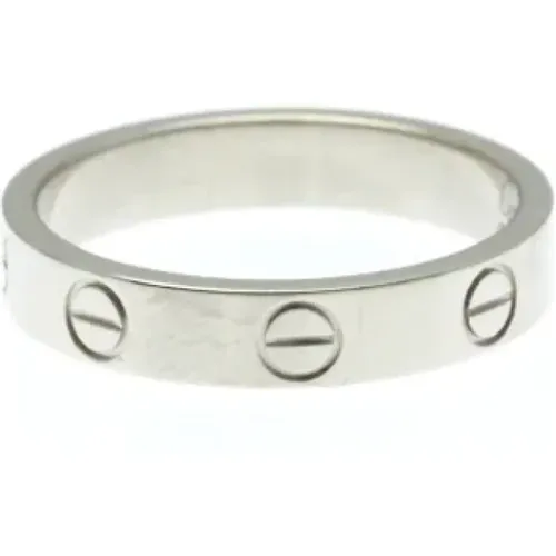 Pre-owned Jewellery, female, , Size: ONE SIZE Pre-owned White Gold rings - Cartier Vintage - Modalova