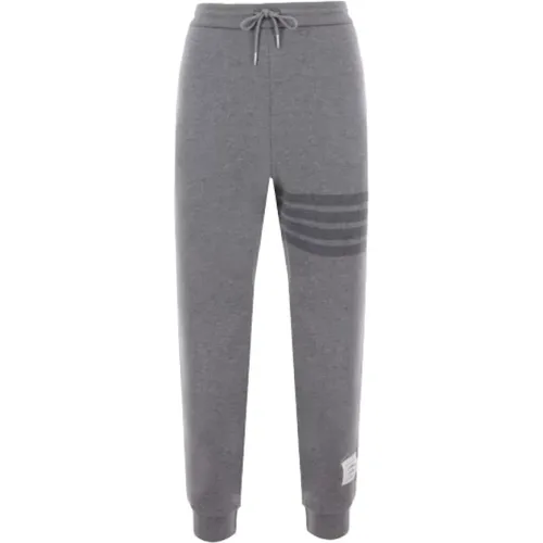 Grey Wool Jogging Pants with 4bar Detail , male, Sizes: XL, L, M - Thom Browne - Modalova