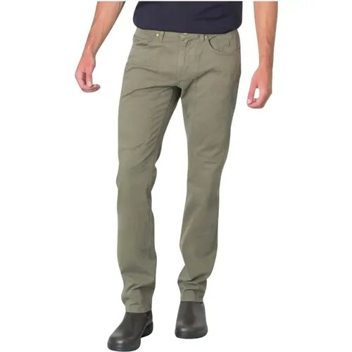 Men Cotton Slim Fit Five Pocket Pants , male, Sizes: W35 - Jeckerson - Modalova