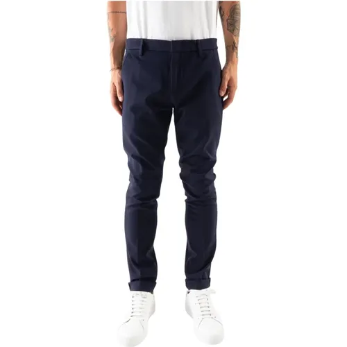 Technical Fabric Chinos with Side Pockets , male, Sizes: W31, W32, W30 - Dondup - Modalova