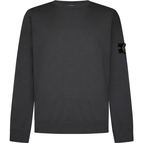 Grey Wool Sweater Aw24 , male, Sizes: L, XL, S, M - Stone Island - Modalova