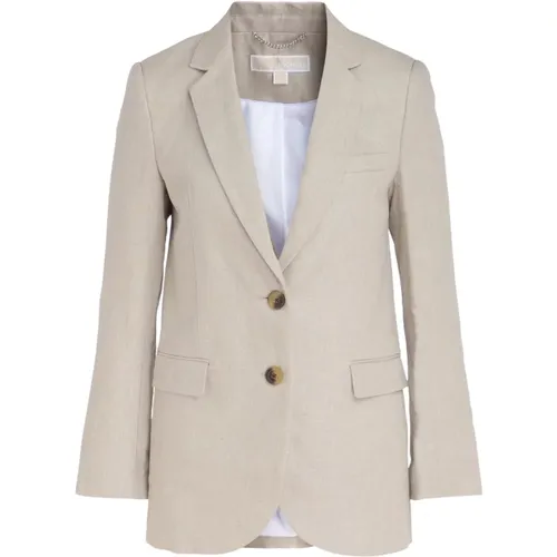 Kors jacket in linen , female, Sizes: 2XS - Michael Kors - Modalova