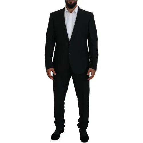 Single Breasted Suits, male, , Size: 3XL Slim Fit Two Piece Suit - Dolce & Gabbana - Modalova