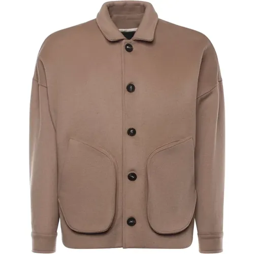 Light Jackets, male, , Size: S Jacket with Button Closure - Giuliano Galiano - Modalova