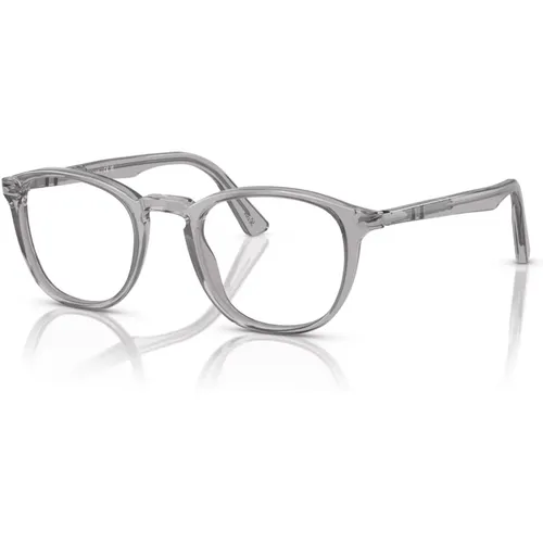 Glasses, unisex, , Size: 49 MM Galleria '900 Transparent Grey Eyewear Frames - Persol - Modalova