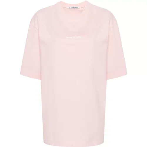 Logo-Print Cotton T-Shirt , male, Sizes: XS, M - Acne Studios - Modalova