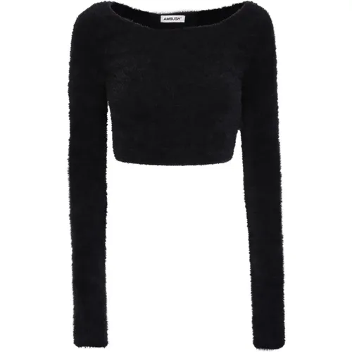 Cropped design sweater , female, Sizes: L - Ambush - Modalova