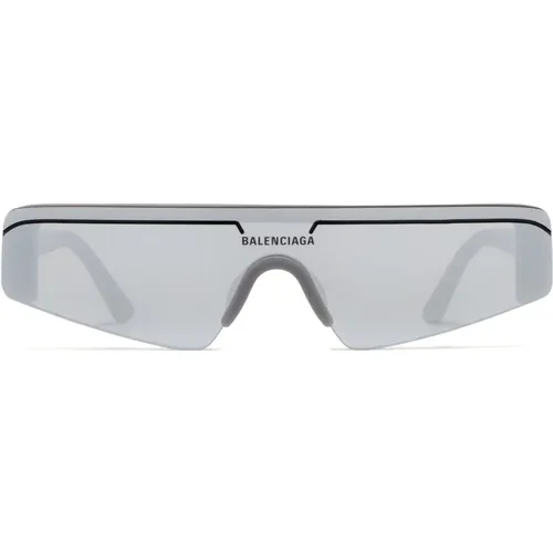 Grey Ski Rectangle Sunglasses , male, Sizes: ONE SIZE - Balenciaga - Modalova