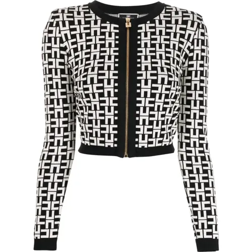 Maglia Cardigan , female, Sizes: L - Elisabetta Franchi - Modalova