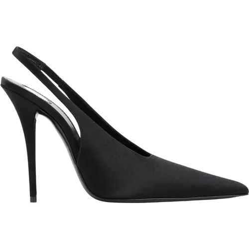 Elegante Schwarze Slingback-Schuhe - Saint Laurent - Modalova