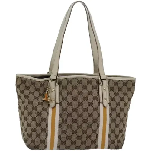 Pre-owned Tote Bags, female, , Size: ONE SIZE Pre-owned Canvas gucci-bags - Gucci Vintage - Modalova