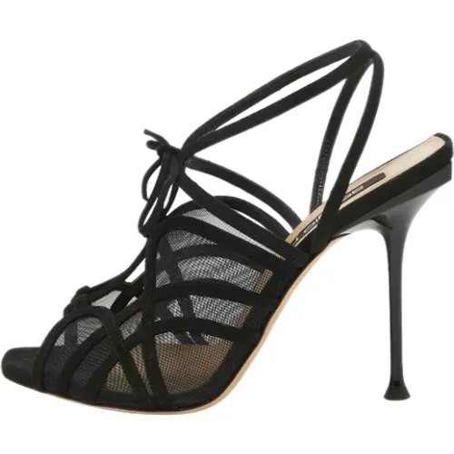 Pre-owned Sandals, female, , Size: 10 US Pre-owned Mesh sandals - Sergio Rossi Pre-owned - Modalova