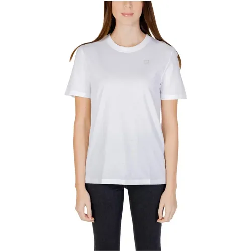 Plain Cotton Tee with Round Neckline , female, Sizes: XL, XS, S, M, L - Calvin Klein Jeans - Modalova