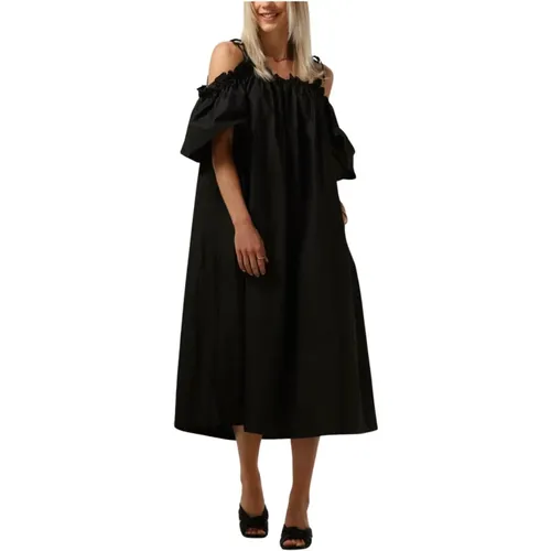 Midi Kleid Objcarla S/s Kleid , Damen, Größe: M - Object - Modalova