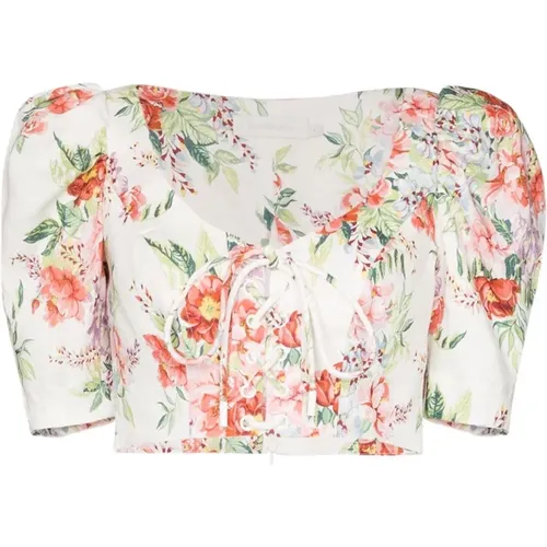 Blouses, female, , Size: S Laced Crop Top - Zimmermann - Modalova