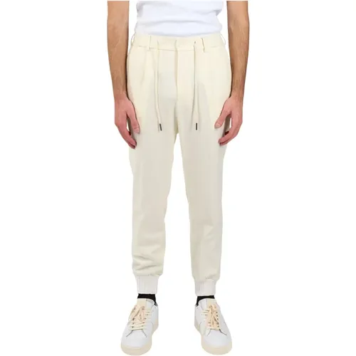 Sweatpants, male, , Size: M Super 100'S virgin wool trousers - Tagliatore - Modalova