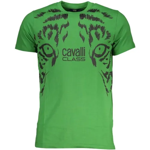 Druck Logo Rundhals T-Shirt - Cavalli Class - Modalova