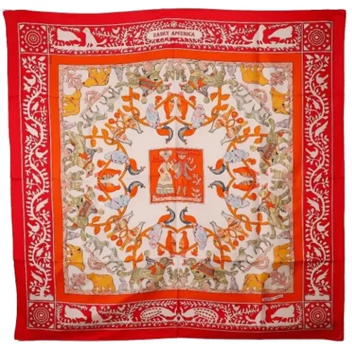 Pre-owned Scarves, female, , Size: ONE SIZE Pre-owned Silk scarves - Hermès Vintage - Modalova