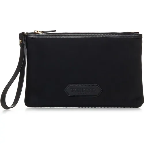 Leather Wrist Strap Bag , male, Sizes: ONE SIZE - Tom Ford - Modalova