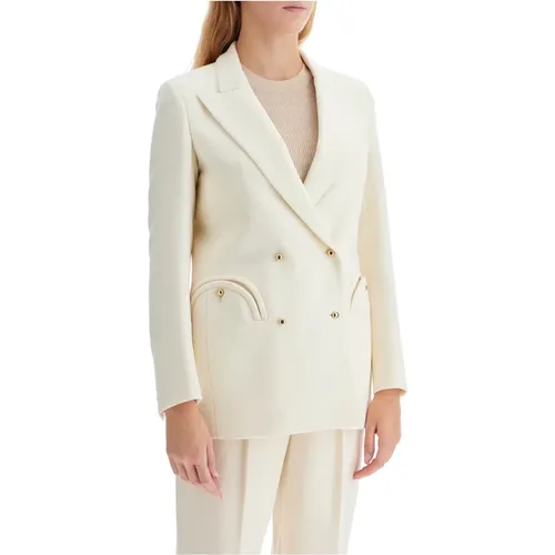 Double-Breasted Wool Blazer , female, Sizes: S - Blazé Milano - Modalova