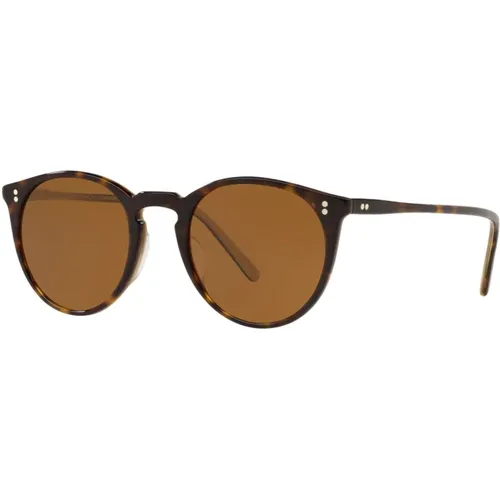 Sunglasses, male, , Size: 48 MM Malley Sun Sunglasses in Horn/ - Oliver Peoples - Modalova