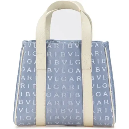 Pre-owned Tote Bags, female, , Size: ONE SIZE Pre-owned Canvas handbags - Bvlgari Vintage - Modalova