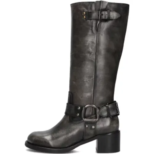 Schwarze Bikerstiefel New-Cameros , Damen, Größe: 37 EU - Bronx - Modalova