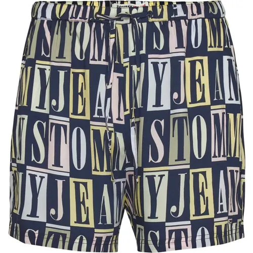 Shorts Tjw Tj Spellout , Damen, Größe: M - Tommy Jeans - Modalova