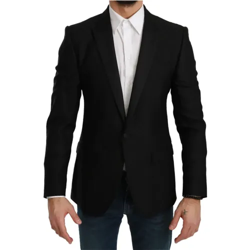 Blazers, male, , Size: S Slim Fit Coat Jacket Martini Blazer - Dolce & Gabbana - Modalova