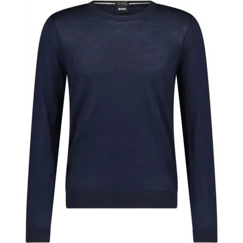 Slim-Fit Wollpullover , Herren, Größe: L - Hugo Boss - Modalova