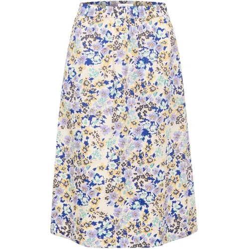 Blue Multi Flower Print Skirt , female, Sizes: 2XL, 2XS, XL, S, M, L - Part Two - Modalova