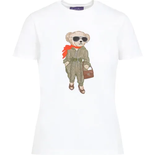 T-Shirts, female, , Size: L Aviator Bear Short Sleeve T Shirt - Ralph Lauren - Modalova