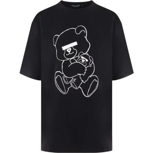 Schwarzes Grafikdruck Baumwoll-T-Shirt , Damen, Größe: 2XL - Undercover - Modalova